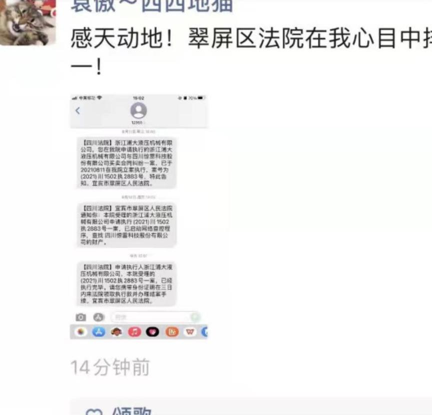 申请执行人为翠屏区法院点赞.png